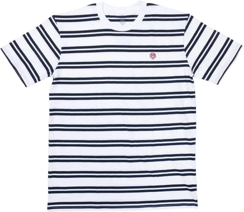 T-Shirt Stitched Monogram navy/weiß mit rot